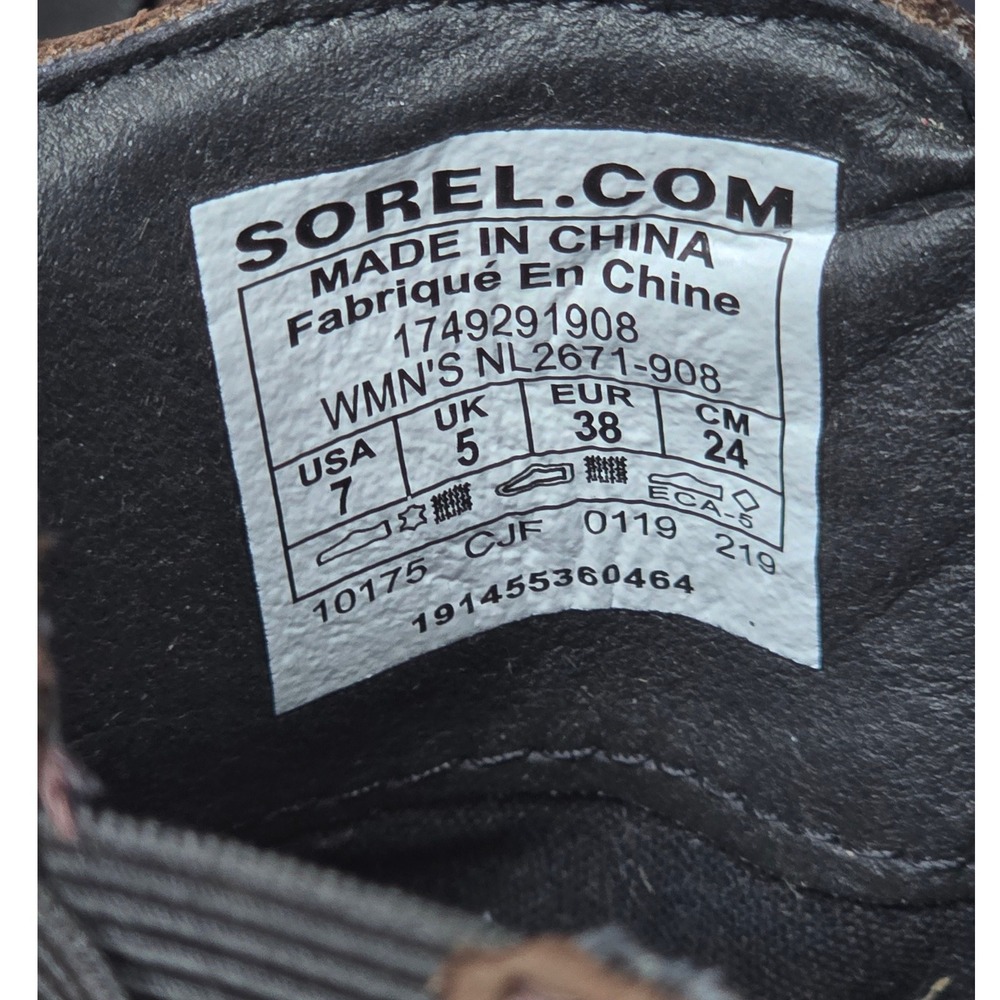 NWT Sorel Waterproof Emelie Brown Leather Ankle Boots w/ elasticized gores‎ US 7 - Picture 7 of 8